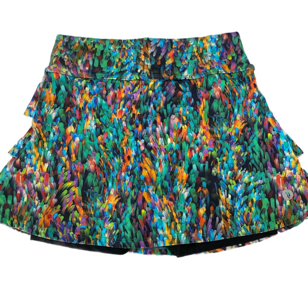 Dona Jo Shakira Skort Skirt Serene Pattern Multicolor Tennis Pickleball Sz 1 - S